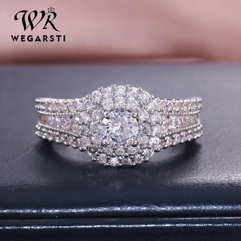 

WERGARSTI High Quality 925 Silver Classic Engagement Ring Design AAA White Cubic Zircon Female Women Wedding Band CZ Rings