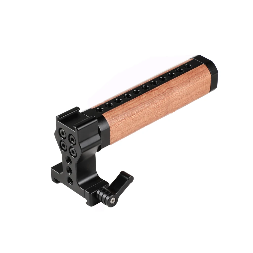

Kayulin Quick Release Wooden Handle Grip With ARCA-Swiss Quickset Adapter For DSLR Camera Cage Kit