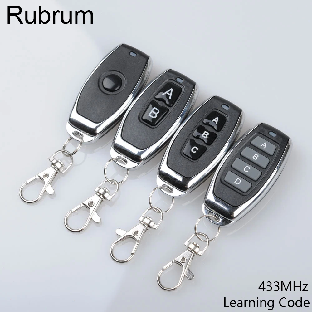 Пульт дистанционного управления Rubrum 433 МГц RF обучающий код кнопка EV1527 передатчик