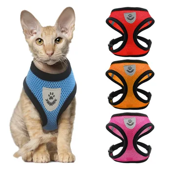 

Breathable Mesh Small Dog Pet Harness and Leash Set Puppy Cat Vest Harness Collar For Chihuahua Pug Bulldog Cat arnes perro