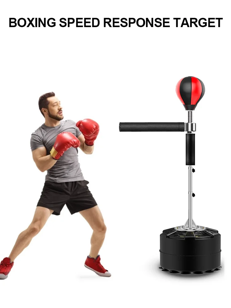 US $114.18 Boxing Speed Response Target Highquality Durable Adjustable Height Training Boxing Ball Professional Heavy Stand Punching Bag
