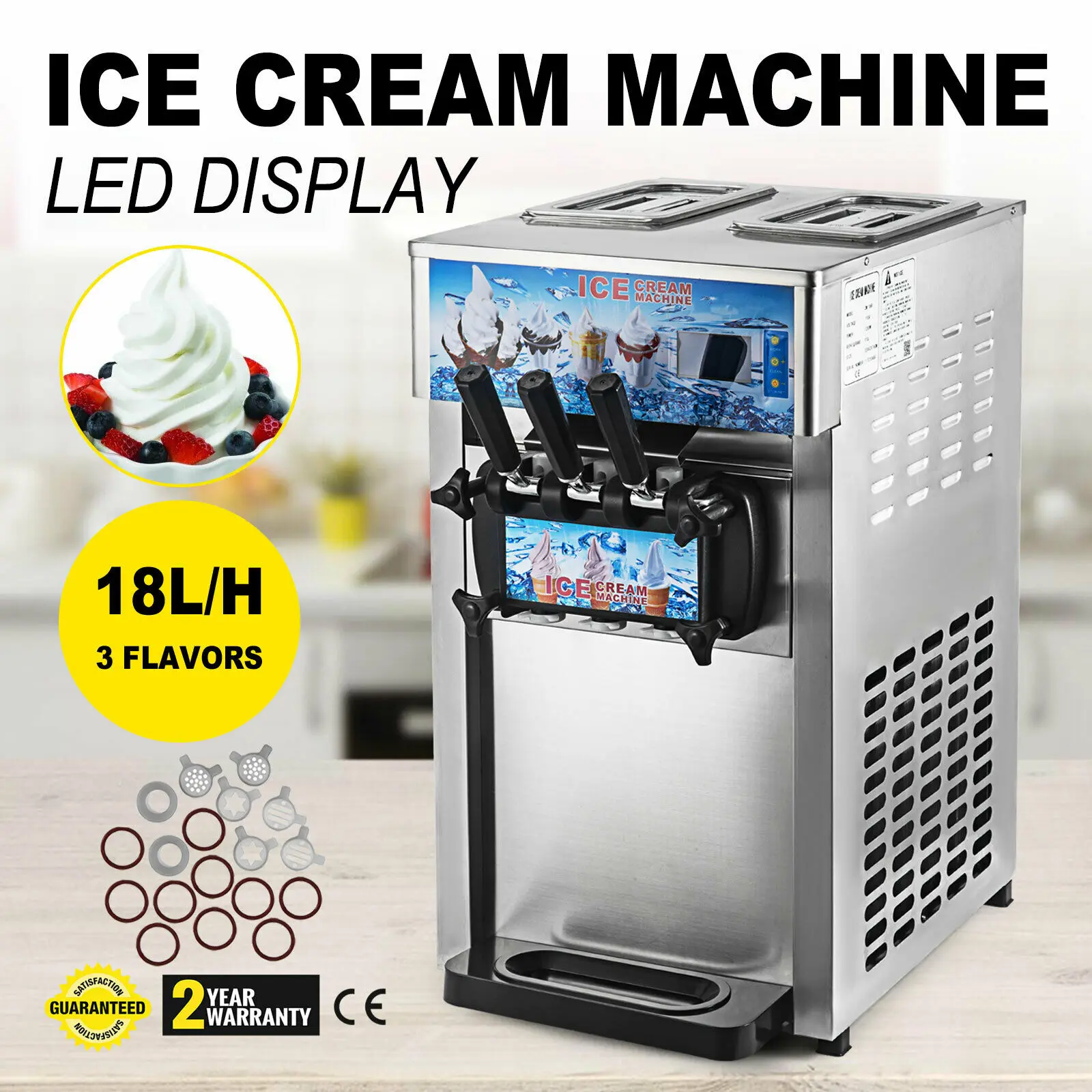 

New style commercial stainless steel soft serve ice cream machine/ice cream roll making machine/soft ice cream machine