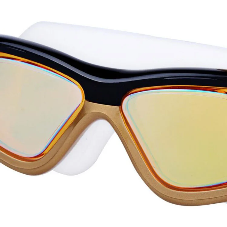 

Large Frame Swimming Goggles Plain Glass Swimming Goggles Waterproof Anti-fog Racing Swimming Glasses for Both Men And Women Gla