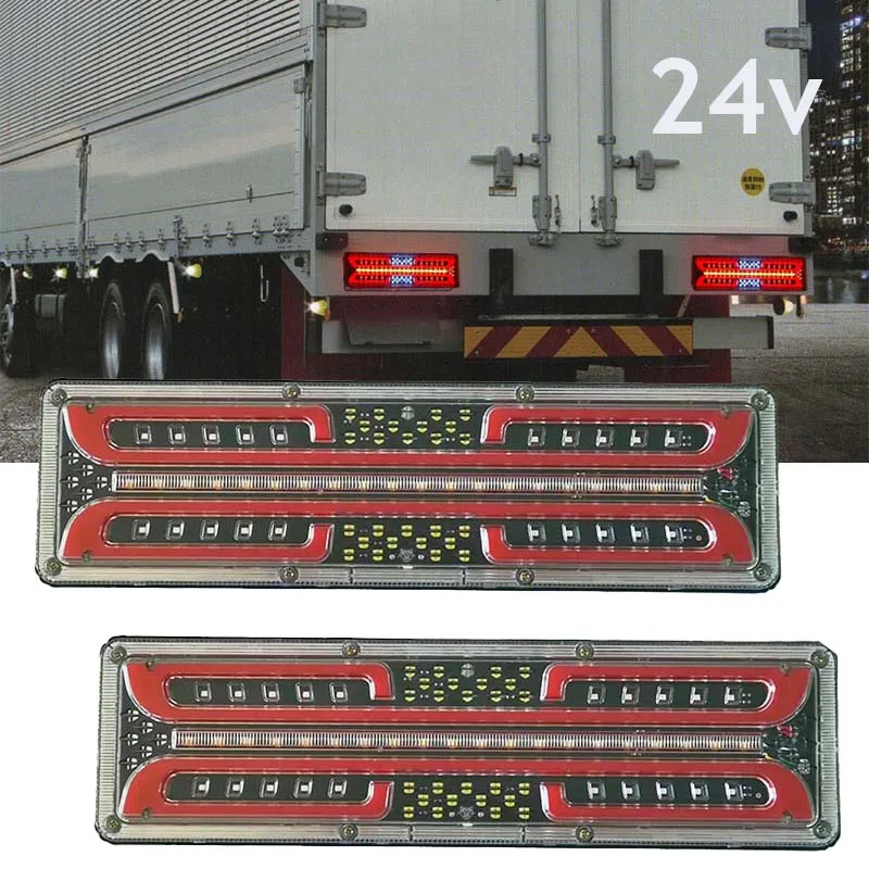 

24V46cm LED Truck Trailer Rear Tail Light Stop Lorry Bus Brake Reverse Turn Traffic Indicator Lamp Waterproof Warning Light
