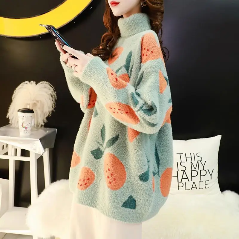 Letters Printed Round Neck Sweatershirt Women's