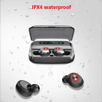 

Wireless Earphone Bluetooth V5.0 TWS Wireless Bluetooth Headphone LED Display With 2000mAh Power Bank Headset With Microphone