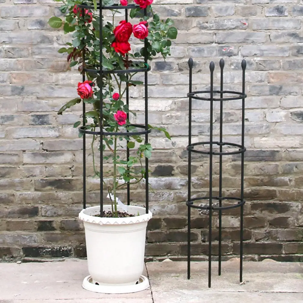 4x Plant Support Stand Garden Flower Climbing Trellis Stakes Cage Frame Plastic 