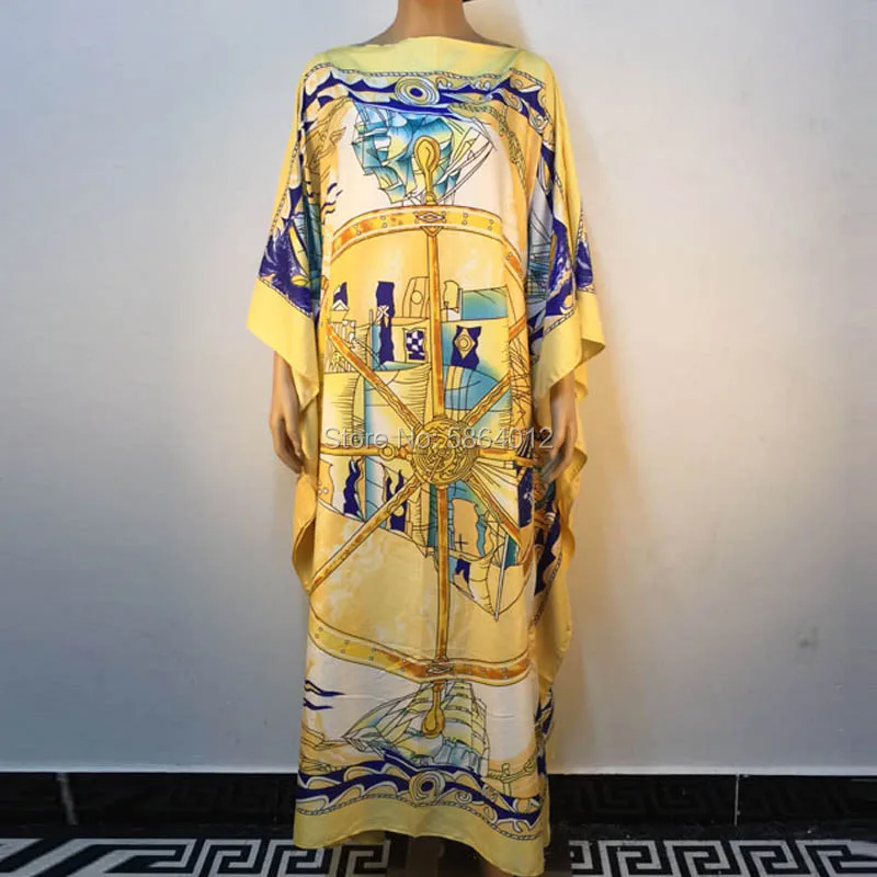 Платье Dashiki с принтом богемный хиджаб элегантные мусульманские Абайи базин халат Бродер роскошное