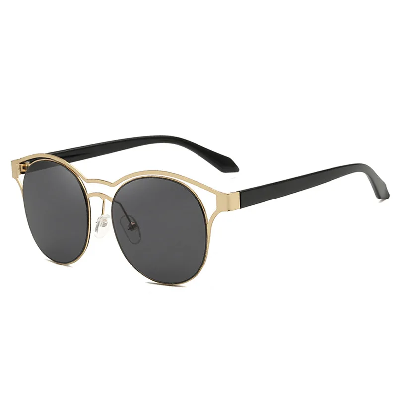 New ultra light steel leather sunglasses with men and women sunglasses 1716