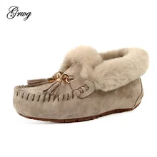 GRWG/Новинка года; женская обувь на натуральном меху; мокасины для мам; лоферы из мягкой натуральной кожи; повседневная женская обувь для вождения на плоской подошве; размеры 34-42