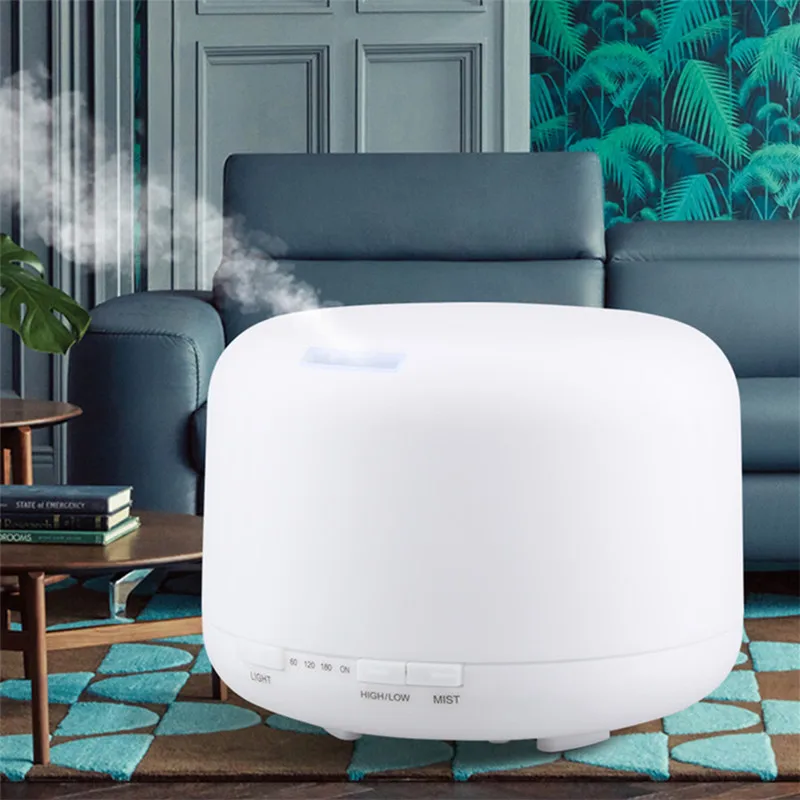 

500ml Ultrasonic Air Humidifier Aroma Essential Oil Diffuser Aromatherapy Hmidificador 7 Color Change LED Night Light For Home