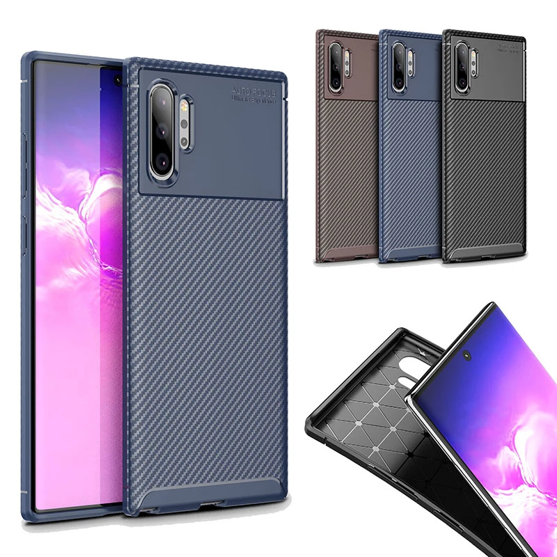 

Silicone Simple For Samsung Note10 Note10Pro Rugged shockproof Soft Back Cover Case TPU Not for Sansumg S9 S10 Protective Cases