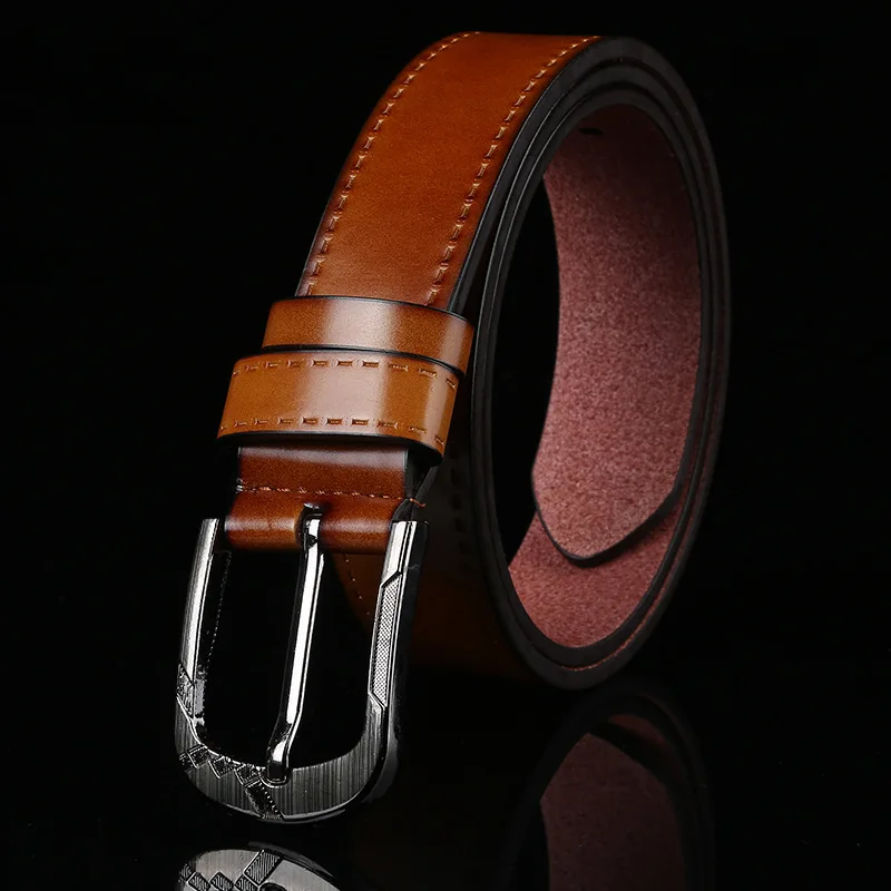 mens red belt Men's new leisure super fiber retro fashion needle buckle pants belt fish belt Belts