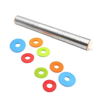 

Stainless Steel Home Kitchen Non-stick Fondant Cake Dough Roller Baking Cake Pizza Accessory Easy Clean