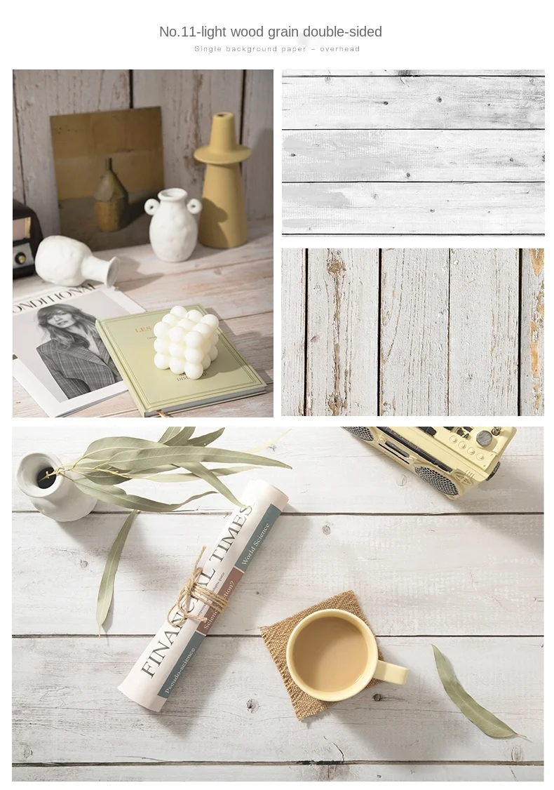 57*87cm Photography Backdrops Marble Wood Grain 2 Sided Waterproof Backgroud Cosmetics Photo Background for Studio Photo