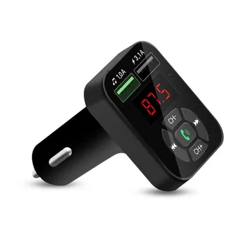 

1pcs Car Bluetooth FM Transmitter Car MP3 Player Radio Audio Receiver Bluetooth Hands-free Calling Car Kit Dual USB Fast Charger