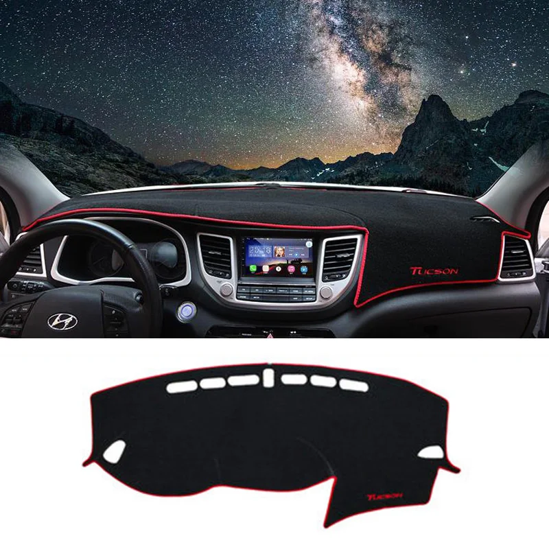 

Dashmat For Hyundai Tucson TL 2015 2016 2017 2018 Car Dashboard Mat Sun Shade Cushion Pad Interior Protector Carpet Trim Cover