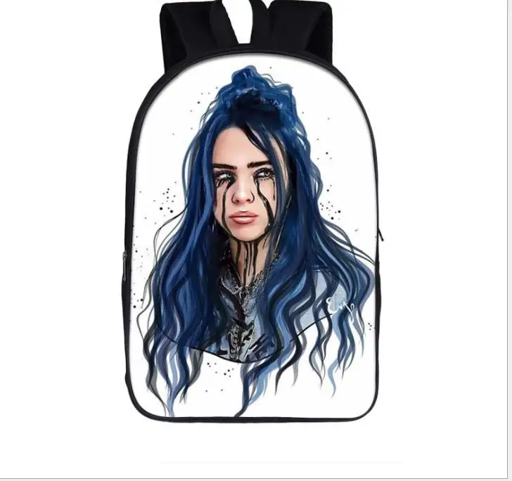 Picture color Рюкзак Billie Eilish для подростков мальчиков и девочек, детские школьные сумки в стиле хип-хоп, Женская Повседневная сумка, школьный рюкзак для студентов - Цвет: Picture color