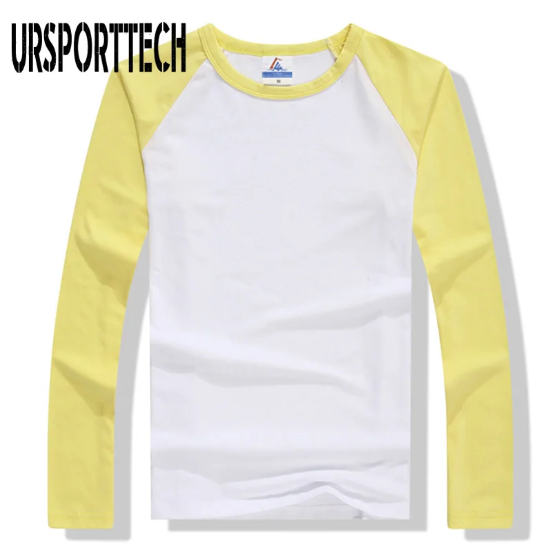 Lutratocro Men Contrast Color Slim Pullover Stitching Long-Sleeve T-Shirts