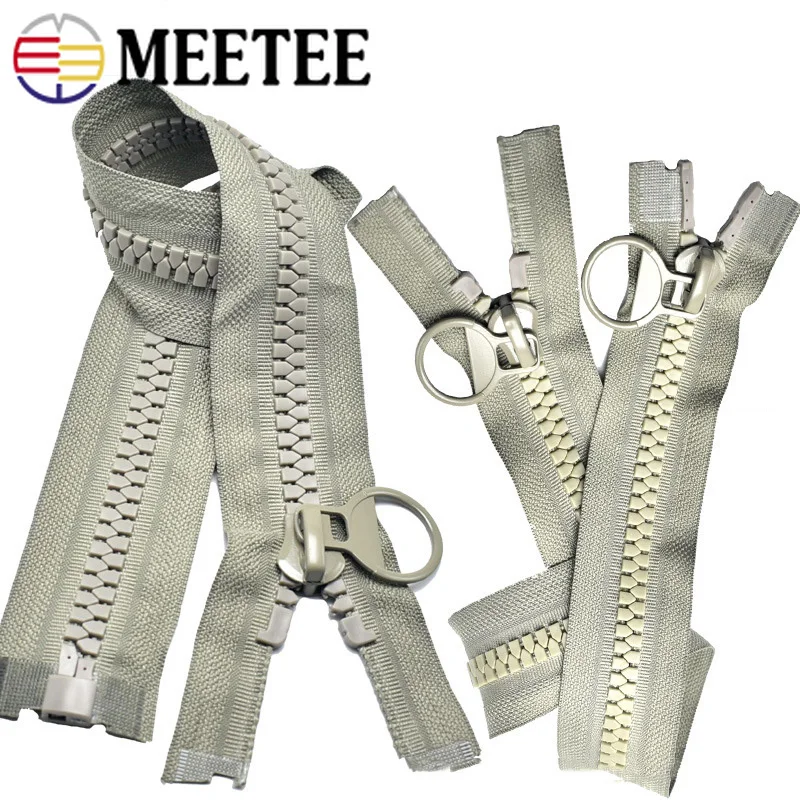 Meetee 1 шт. 70-120 см 15# Смола двойная открытая Одиночная открытая молния открытая Автоматическая застежка-молния для пуховика DIY багажные аксессуары ZA064