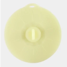 Transparent green Средняя свежая Крышка для микроволновой печи, крышка для чаши, Пищевая силиконовая свежая крышка, вакуумная анти-Переливающаяся силиконовая крышка - Цвет: Transparent green