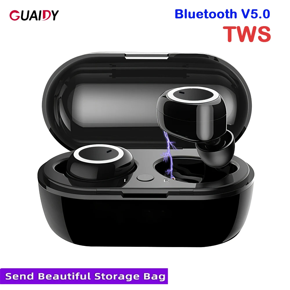TWS Bluetooth гарнитура для спорта беспроводной зарядный футляр автоматический