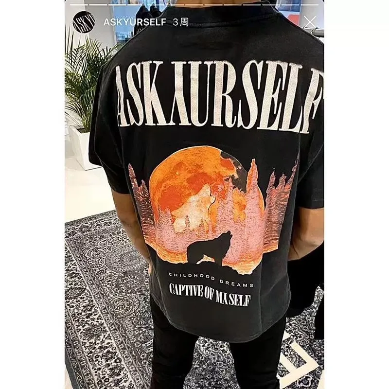 Футболка ASKYURSELF для мужчин и женщин 2020ss 1:1 высокое качество цифровая печать