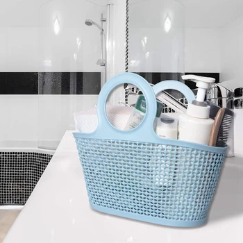 

Plastic Shower Caddy Dorm with Handle Bathroom Storage Basket for Bathroom, College Room