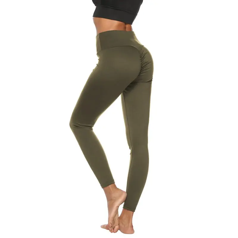 Women Girl Soft  Leggings Sport Fitness Pants High Waist  Leggings Scrunch  Lift Wear Sports Hips up Trousers 2020