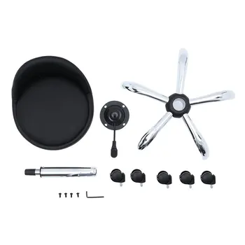 

360 Degree Rolling Round Stool Adjustable Height Salon Barber Stools Comfortable Chairs Household Chair Dining Room Furniture