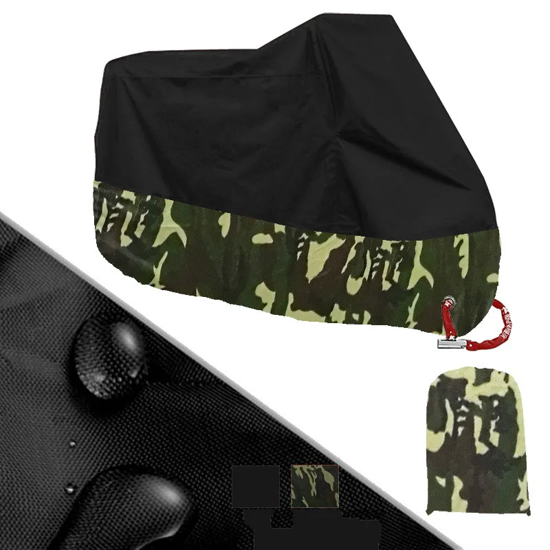 

Universal Motorcycle Cover for Waterproof Dustproof, Outdoor Motorbike UV Protector, 220 X 95 X 110 Cm (LxWxH) and More