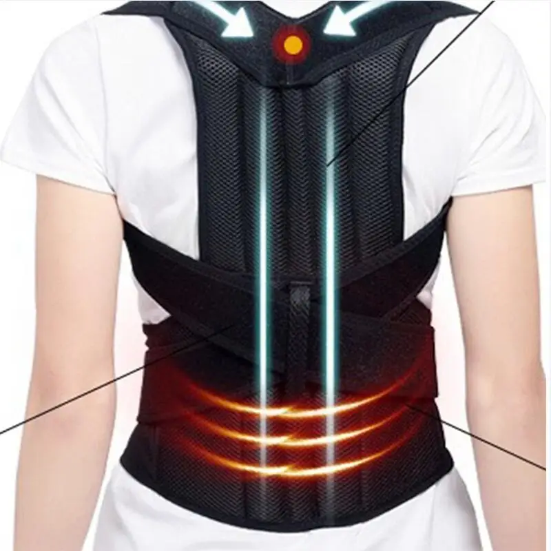 

Adjustable Posture Corrector Back Support Shoulder Lumbar Brace Support Corset Back Belt for Men