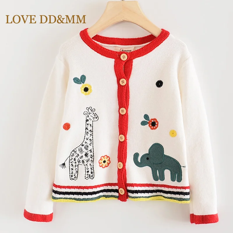 LOVE DD &amp MM/пальто для девочек Новинка 2019 г. осенний мягкий вязаный кардиган с