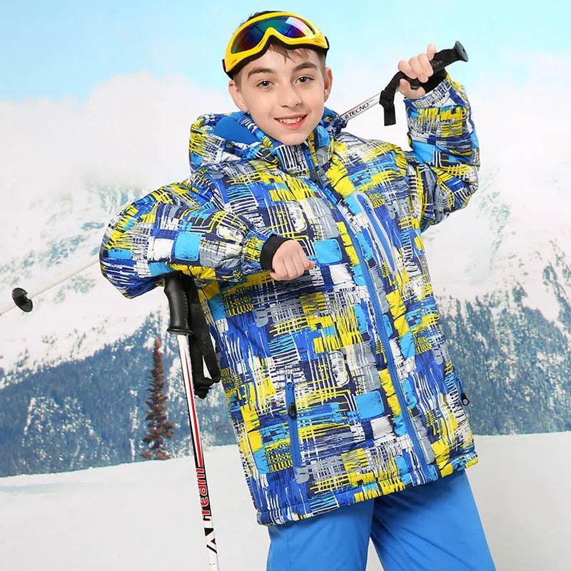 Kids Ski Suit Windproof Waterproof Warm Jacket&Pants Girls Boys Snow Set Winter Outdoor Wear Skiing Snowboarding Jacket Children - Color: jacket 3