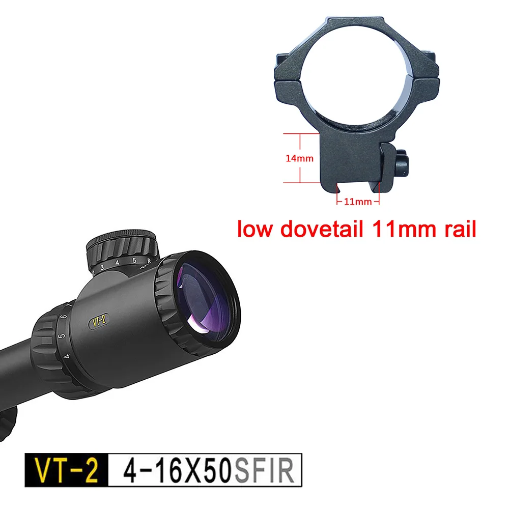 Обнаружение VT-2 4-16x50 SFIR HK сетка боковая фокусировка для стрельбы по мишеням охотничий прицел 1 дюйм для страйкбола пневматические пистолеты - Цвет: 4low dovetail 11mm