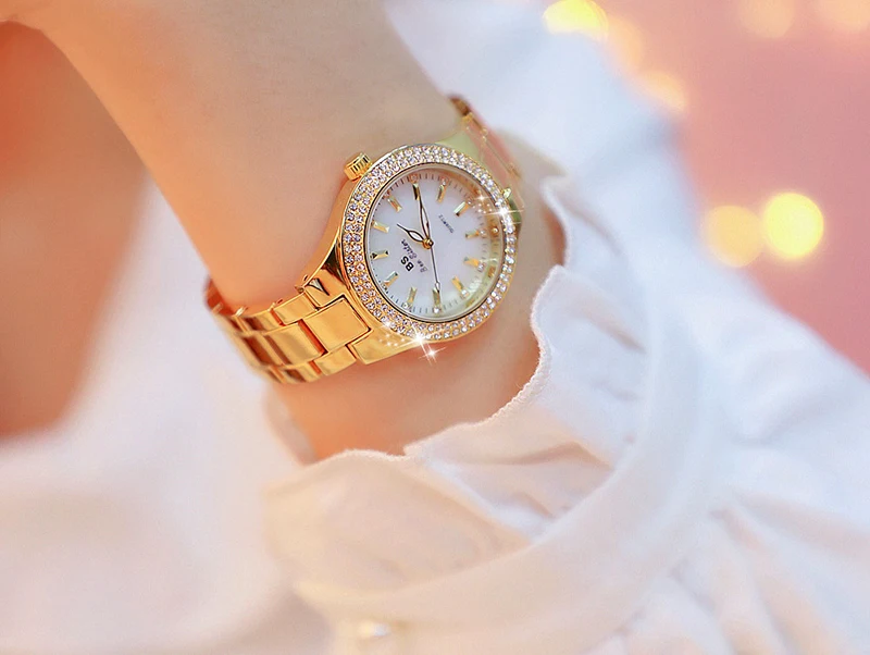 Bs Bee Sister женские наручные часы золотые часы женские часы с кристаллами и бриллиантами Женские часы из нержавеющей стали Reloj Mujer