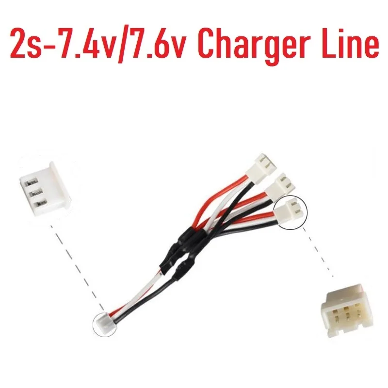 Adaptateur chargeur multiport 3 en 1 XT60 pour batterie Lipo 2S 3S 7.4V 11.1V, connectique détaillée