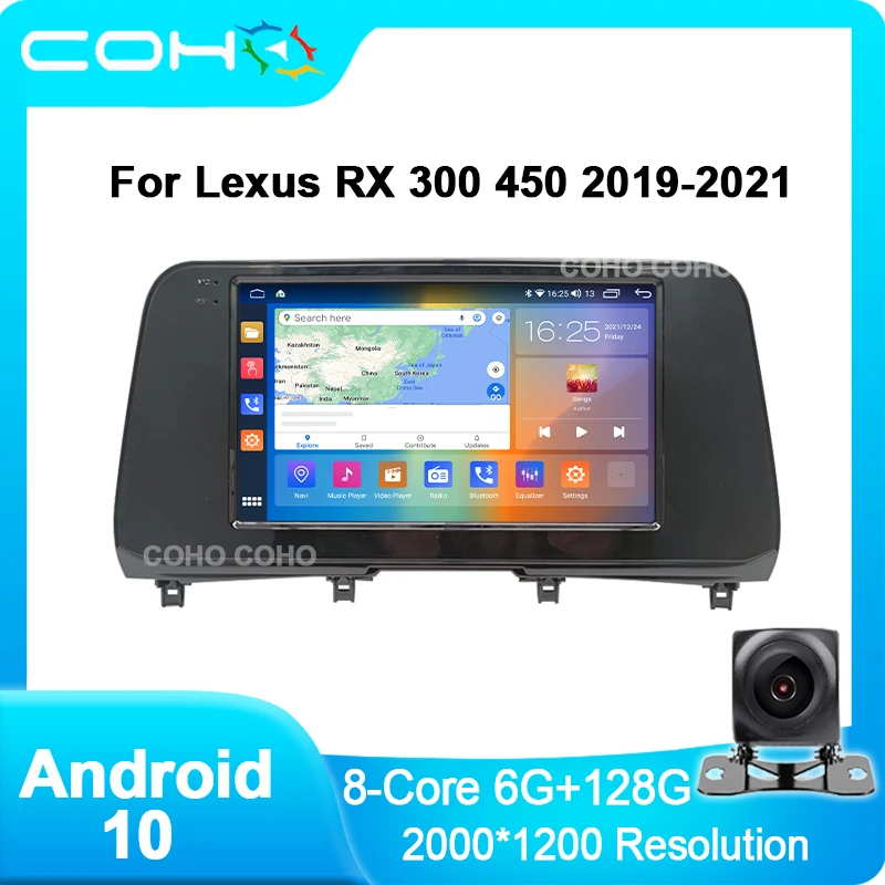 

COHO for Lexus RX 300 450 2019-2021 2000*1200 Octa-core 8+256 Car Navigation CarPlay Car Radio Multimedia Video Player GPS