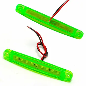 

New Arrival High Quality 10pcs Green 12V 9 LED Side Marker Light Clearance Lamp For Bus Lorry Truck Trailer
