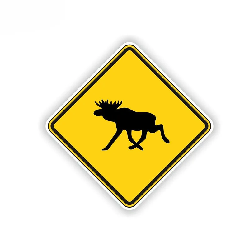 

12CM*12CM Creative Decal Funny Moose Warning Vinyl Car Sticker Accessories