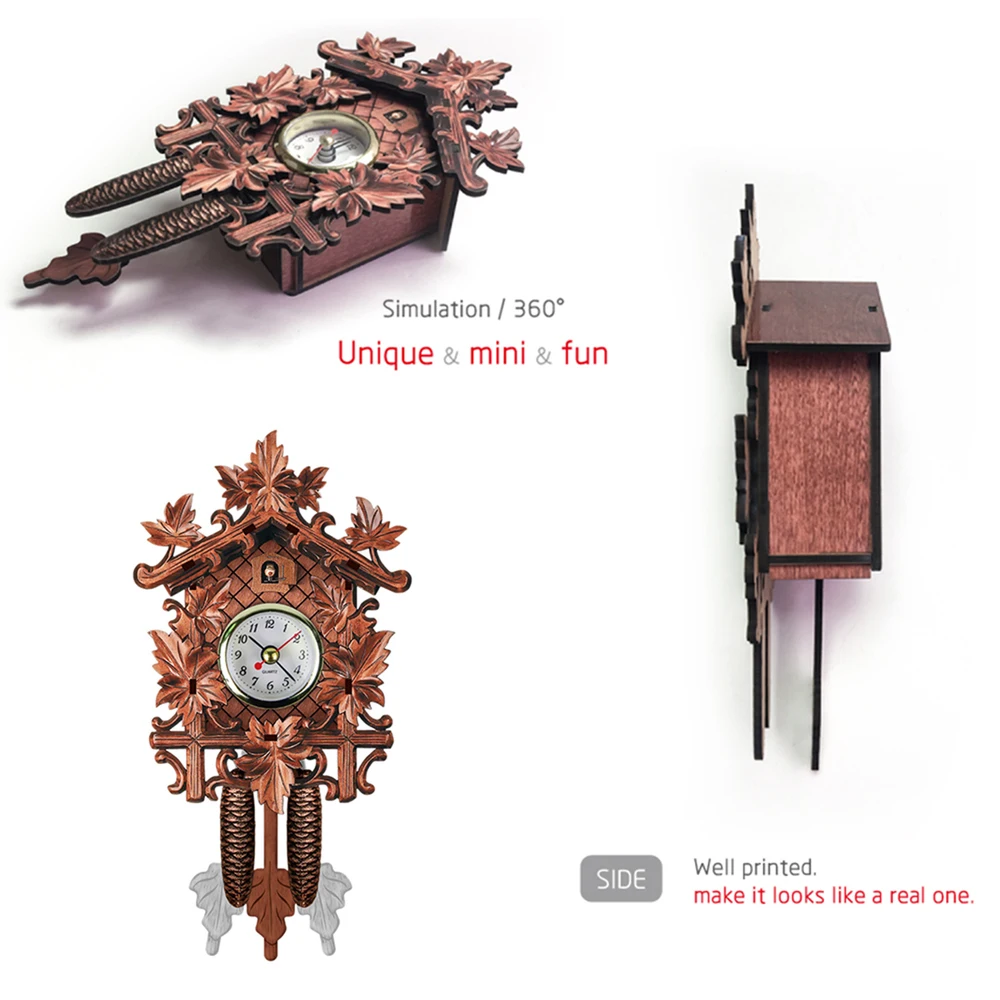 Wooden Cuckoo Clock Vintage Wall Hanging Clock Home Ornament Wall Decor For Living Room Office wall clock for bedroom