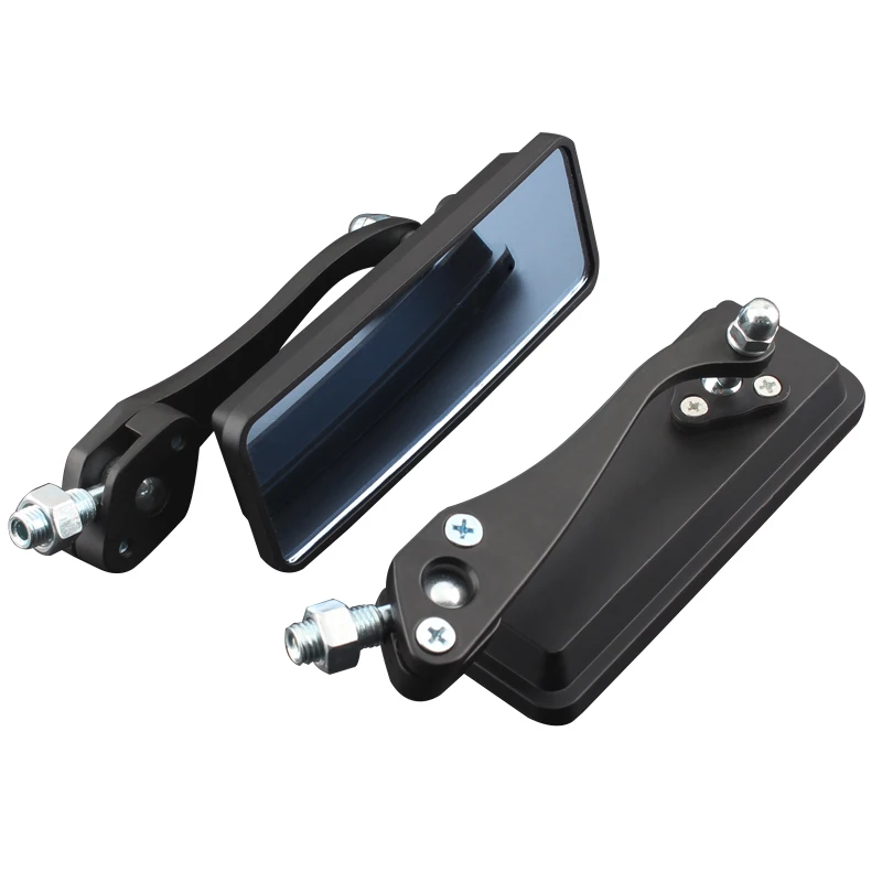 Прямоугольные зеркала подходят для Harley Honda Yamaha Kawasaki мотоциклетные боковые зеркала заднего вида универсальные уличные спортивные Чоппер Крузер