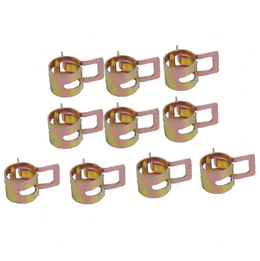 Car Hose Clamps Spring Clip Exhaust Pipe Clamp Elastic Band Hoops Metal Air Water Hoop 10pcs 10mm | Автомобили и мотоциклы