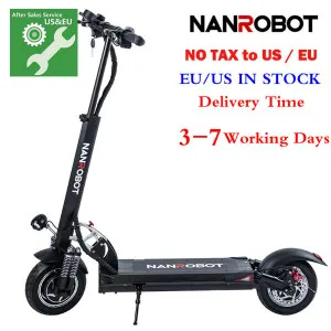 NANROBOT D5+ 2000W 52V 26AH Электрический скутер для взрослых 10 ''складной легкий топ скорость 40 MPH 40 Miles Range 2 Wheel kick - Цвет: D5 SCOOTER