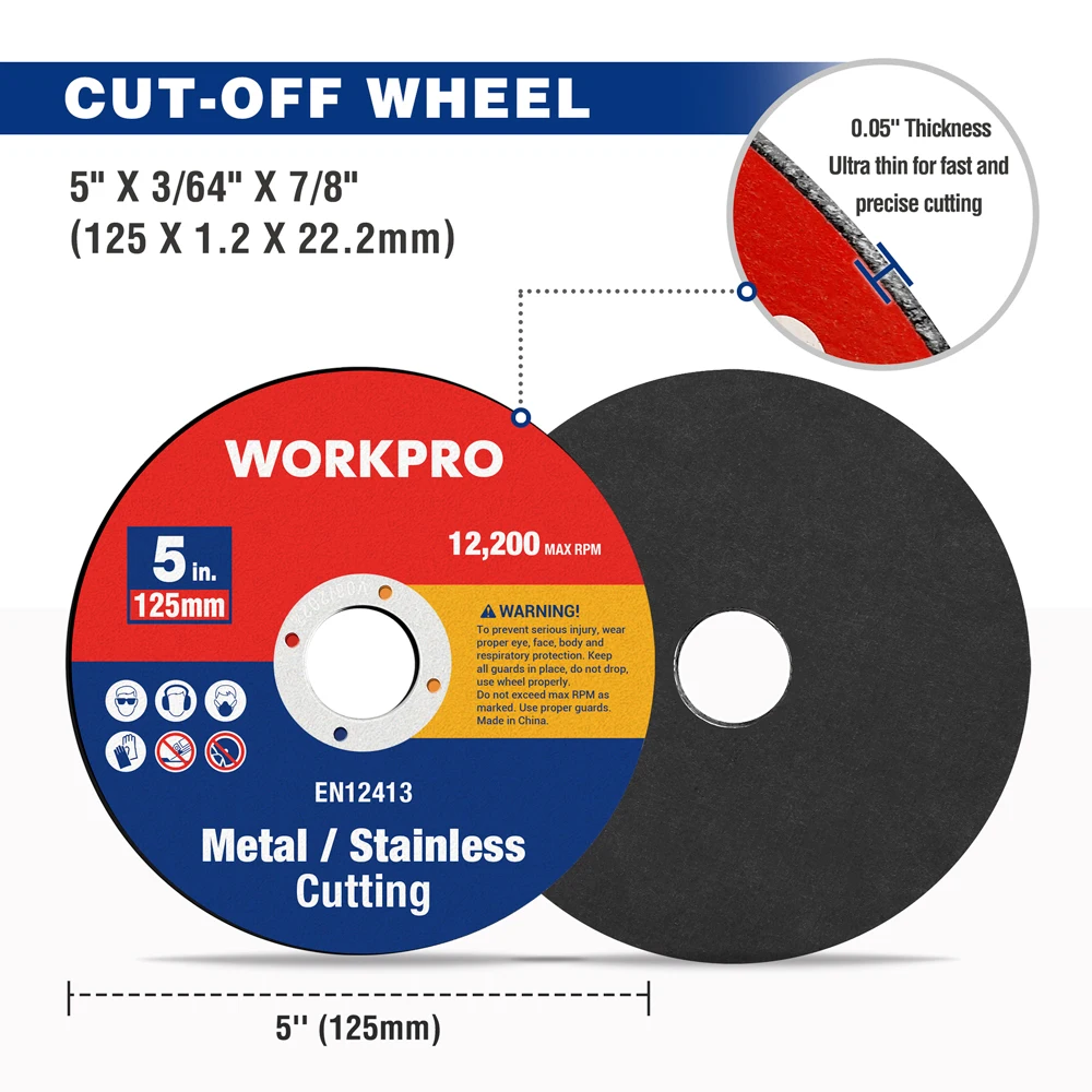 25 Pack Black Hawk 6 x .045 x 7/8 Arbor Metal & Stainless Steel Cut Off Wheels Ultra Thin Discs CD1501M