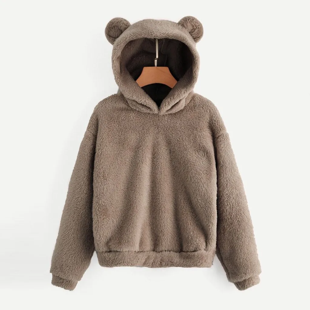 fuzzy bear hoodie