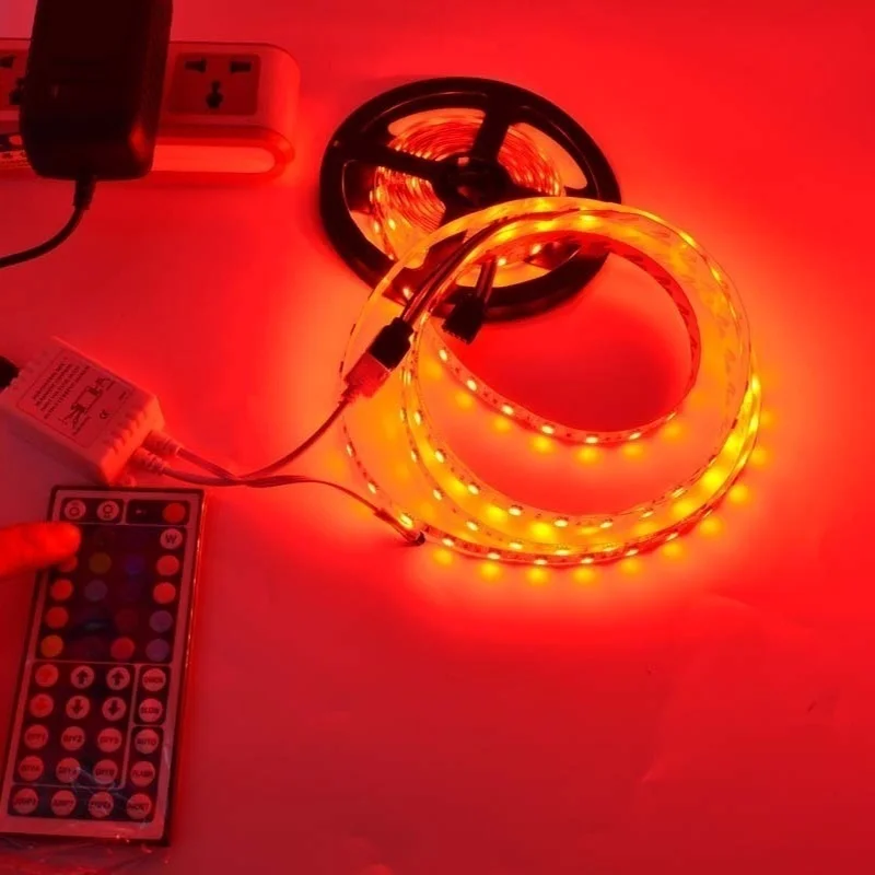44Key RGB ИК-пульт дистанционного управления+ 5/4/3/2M Светодиодные ленты 60 светодиодный s/M RGB Светодиодные ленты светильник 2835 гибкий светильник ing затягивающая лента