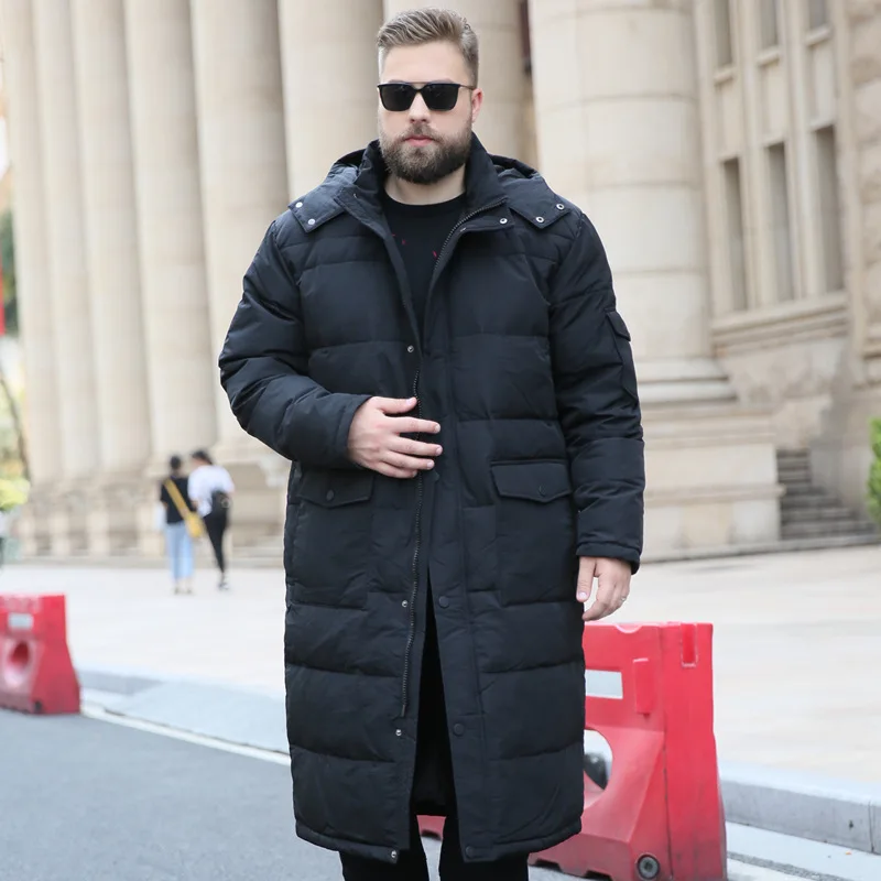 

XL-7XL 8XL 9XL 10XL Winter the fat body shape warm down jacket coat plus fertilizer big size hooded casual men's down jacket