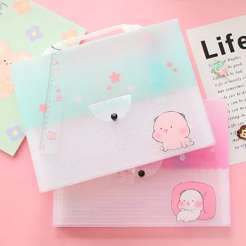 

Portable Expanding File Folder Document Bag File Folder Organ Bag 13 Pockets Plastic Organizer Paper Holder School Supplies