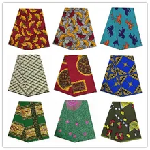 Анкара Африканский воск настоящий голландский воск ткань Африка принты ткань полиэстер высокое качество Швейные Платья материал 1001